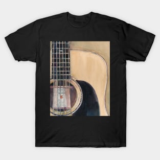 Martin Acoustic Guitar SSC-D35-14 - from Canada - Watercolor Art Print T-Shirt